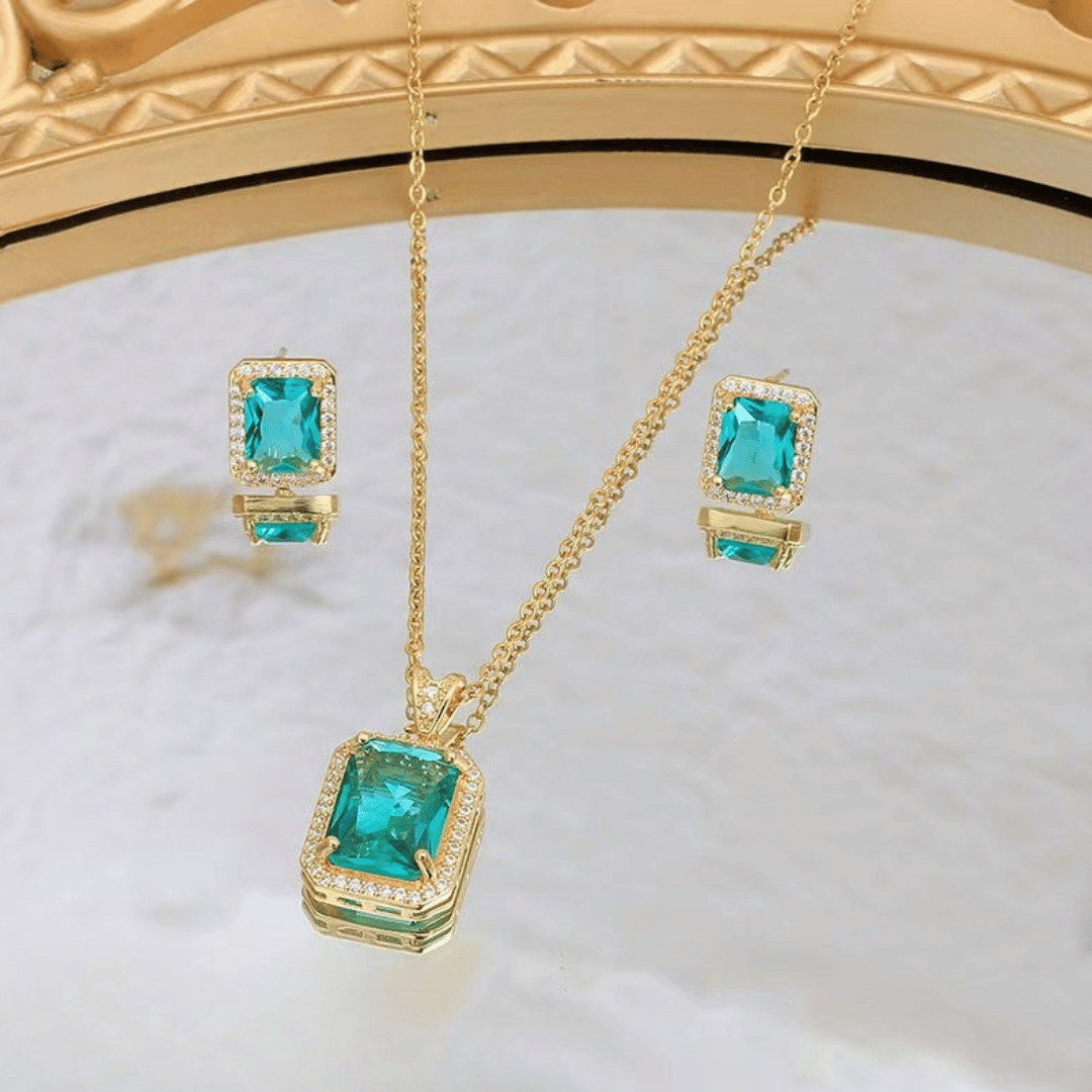 sea green pendant set